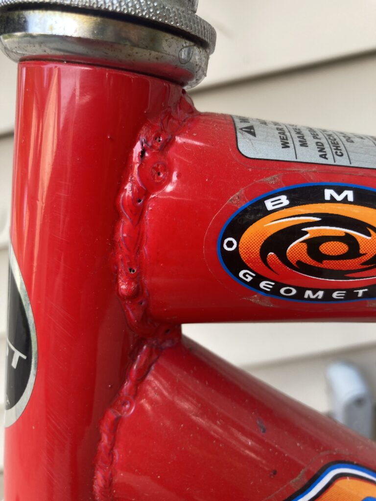 poor head tube welds